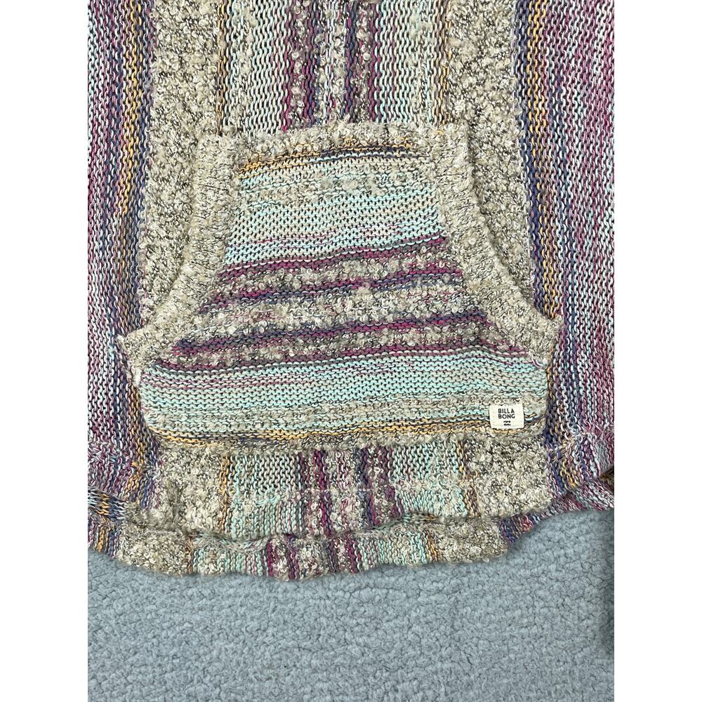 Billabong Womens Size M Pullover Boho Knit Sweater With Hood Beach - Picture 5 of 8